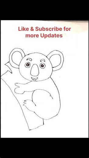 Easy Koala Drawing #shorts #youtubeshorts #ytshorts #yt #drawing #koala #koaladrawing #art #draw