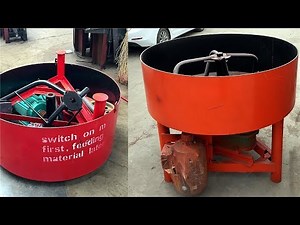 how to install JQ350 small electricity concrete pan mixer