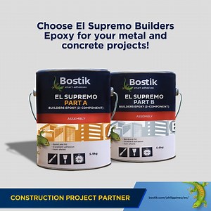 Trust El Supremo Builders Epoxy for an extra-strong bond when it comes to metals, concrete, and steel. Visit our website to learn more: https://www.bostik.com/philippines/en/ | BOSTIK