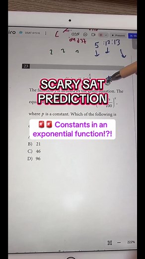 Exponential Functions on the Digital SAT: Be Prepared!