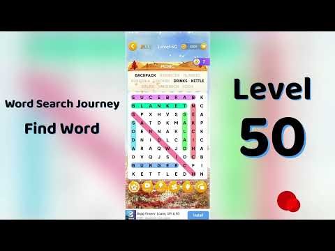 Word Search Journey Level 50 Answers | Find Word 🧩✨ | SolutionGuruji