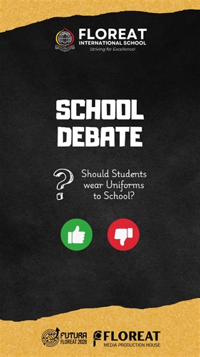 Floreat International School | A glimpse into the school debate! Should students wear uniforms to school? Watch as our debaters present their arguments with passion and... | Instagram