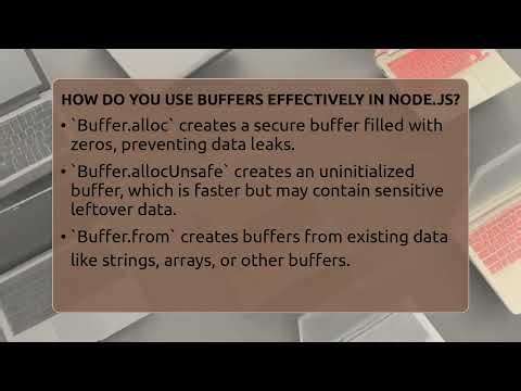 How Do You Use Buffers Effectively In Node.js? - JavaScript Toolkit