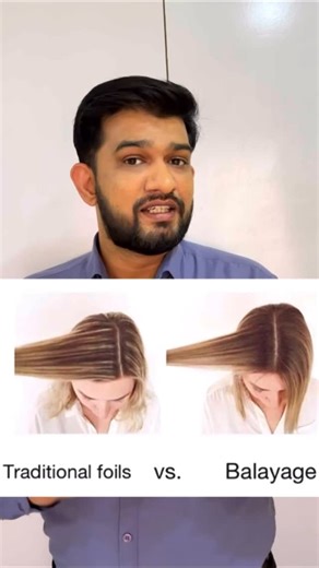 Ajay Wadke on Instagram: "Ever wondered why Balayage is the undisputed king of salons? It’s nit just trend it’s a French masterpiece that has been decades in the making. Born in 1970s France it mimics the way sun naturally lightens the hair giving that effortless glow. #balayage #saloneducation #haircolor #hair #haireducation Balayage French balayage Red balayage Balayage history Hair color Hair colour trends Highlights Color correction Hair color education Air touch Back combing Highlights vs b