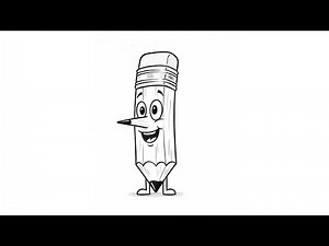 How to Draw a Cute Pencil Step by Step | Easy Pencil Drawing for Kids