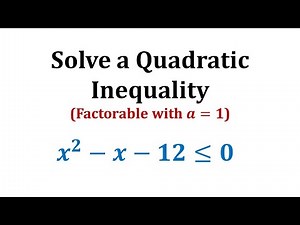Ex 1: Solve a Quadratic Inequality