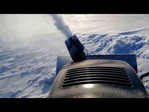 Craftsman Garden Tractor blowing snow