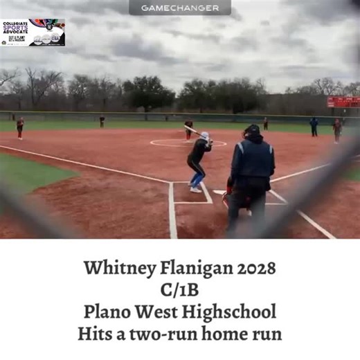 Collegiate Sports Advocate CSA | Whitney Flanigan 2028 C/1B Plano West Highschool Hits a two-run home run @PWSH_Softball @Whitney_2028 @HotshotsNaudin @LeeVelazquez06... | Instagram