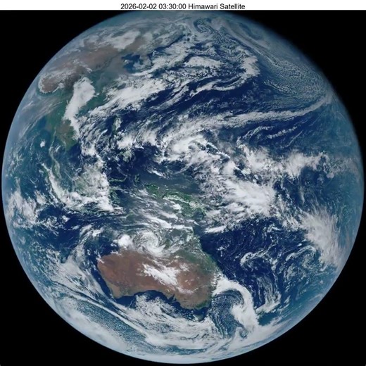 Full East Asia/Australia Disk Timelapse (Week of 2026/01/28)