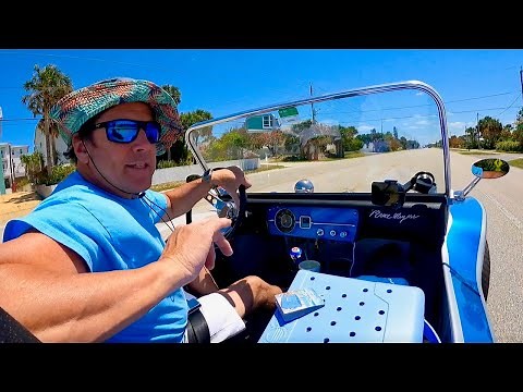 Taking my Vintage Dune Buggy for an awesome 10 mile drive on the sand in New Smyrna Beach Florida.