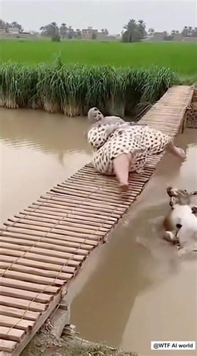 “Bridge Crossing Gone Wrong (But Funny 😅)” #funny