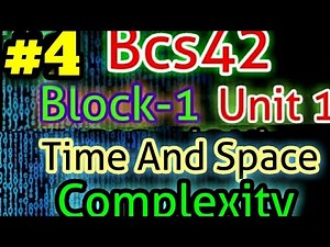 Big-(oh) | How To Find Time Complexity | Bcs042 | Block1 | Unit 1| Bca 4rth Semester