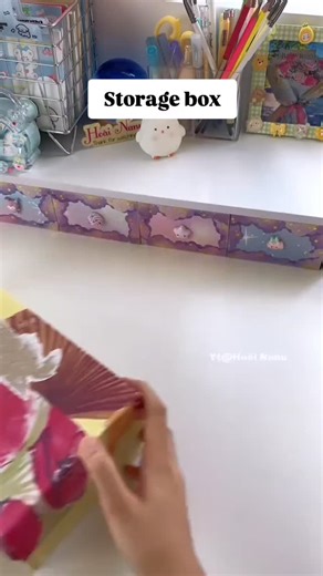 Inspire By Art on Instagram: "“Cute Paper Storage Box ✨ Easy & useful!” “Save this quick DIY & try it today!” :: :: #DIYCrafts #PaperOrganizer #StorageBoxDIY #CraftCompetition #TrendingDIY #USAcreators #HandmadeIdeas"