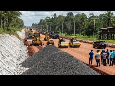 Extreme Mountain Road Construction! Full Step-by-Step Build With Powerful Machines