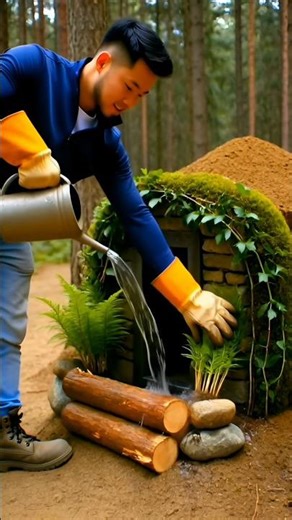 🐦🌲 I Built a Bird House in the Forest | Amazing DIY Bird Shelter 🏡✨. #ai #shorts #trending