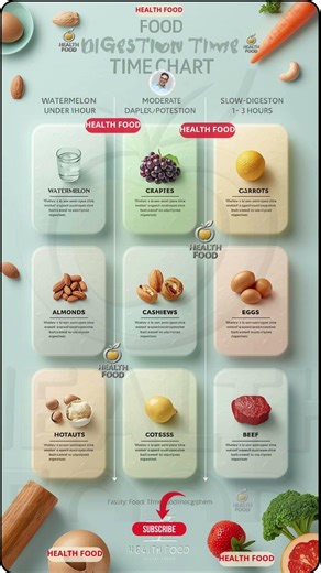 Food Digestion Time Chart | Fast, Moderate & Slow-Digesting Foods