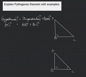 Explain Pythagoras theorem with examples.... | Filo