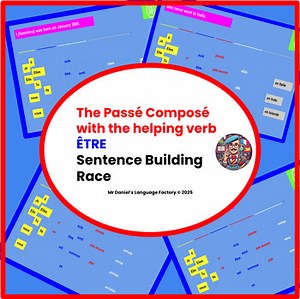 The passé composé with être - Vandertramp Verbs - Sentence Building Race Game!