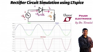 Simulation of a Half-Wave Rectifier using LTspice | Plotting Rectified Voltage and Diode Voltage | Hassan Tirmizi
