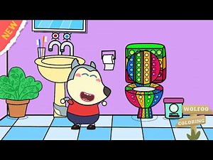 Wolfoo makes a colorful Pop It potty - Wolfoo Fanmade Coloring Story