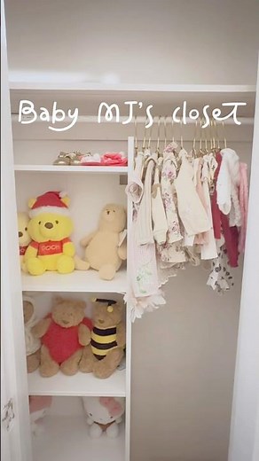 Baby’s closet before & after 🤭 ✨