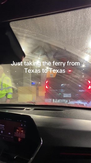 We were taking the ferry from Texas to Texas in Galveston and got the run down. Hood and trunk searched. In Texas. What is going on?!? #galveston #texas