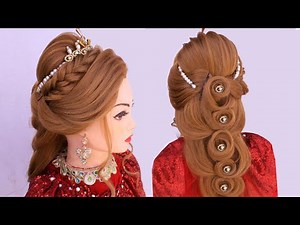 Pakistani bridal hairstyles l wedding hairstyles l bridesmaid hairstyles l reception look