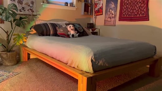 Japanese Castle Joint Bed Frame – Red Oak, Handmade, Minimalist, Hard Wood, Platform, Natural Finish, Heirloom, Queen/full/twin/custom Size. - Etsy