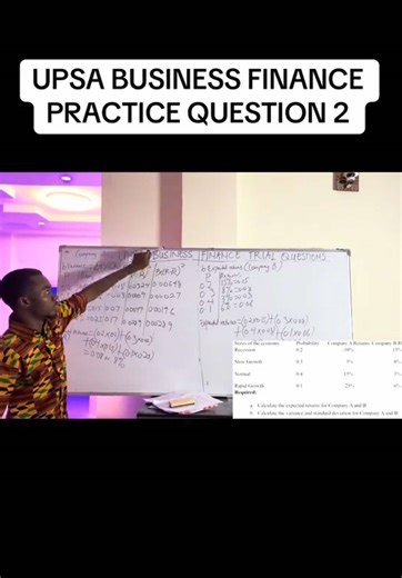 UPSA Business Finance Trial Question 2 #upsa #tutorialswithike #ikeforsrcpresident #fyp @ikeandersonproductions