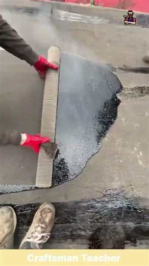 The Extreme Roofing Ritual Molten Waterproofing Like You've Never Seen! #shorts
