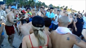 Spring Break Beach Fight