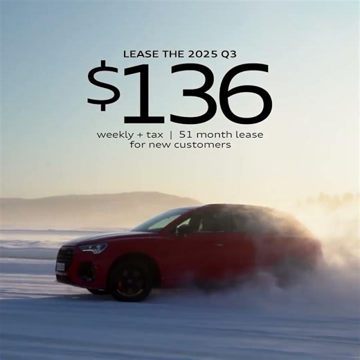 Lease the Audi Q3 from $136 per week.