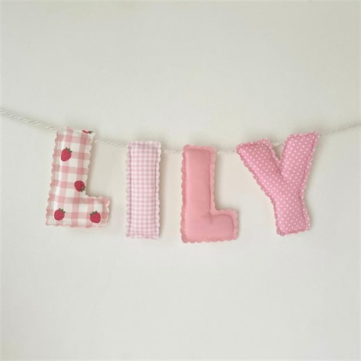 Custom Fabric Name Banner Nursery Fabric Letters Personalised Name Bunting Garland for Baby Shower Keepsake Gift for Newborn Baby Room Decor - Etsy
