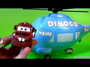 Disney Pixar Cars Talking Dinoco Helicopter Transporter Rotor Turbosky