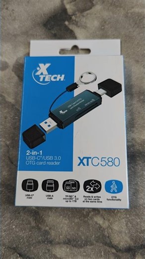 Lector de Tarjetas 2 en 1 USB-C a USB 3.0 OTG, XTC-580 (Xtech)