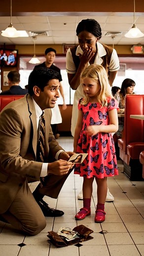 Seven years ago, he chose his career over me. Today, our 6-year-old daughter picked up a stranger’s fallen wallet in a cheap diner… and inside was my face. I was just a tired waitress on a lunch shift, trying to survive bills and overdue rent, when a man in an expensive suit walked in. His old, torn wallet slipped, everything spilled, and my little girl ran to help. She turned over a small photo and froze: “That’s my mom.” He looked up, and it was him – the man who left for New York with big dre