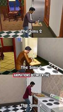 Comparing animations between The Sims 2, 3, & 4: Cooking