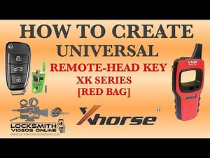 How To Create Universal Red Remote-Head Key [Non Transponder Key] - XK Series [Wired Remote
