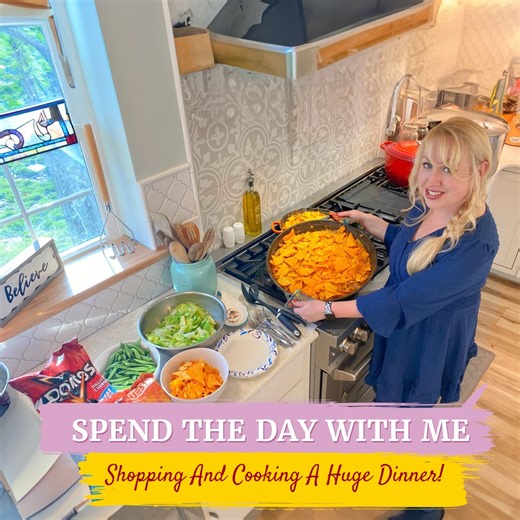 Shop & Cook a Big Dinner With Me! | Jamerrill Stewart, Large Family Table