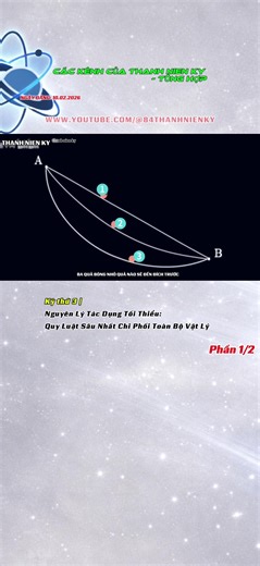 Nguyên Lý Tác Dụng Tối Thiểu: Quy Luật Sâu Nhất Chi Phối Toàn Bộ Vật Lý Mô tả: Từ bài toán ba quả cầu và đường đi nhanh nhất, con người đã phát hiện ra một nguyên lý kỳ lạ: tự nhiên luôn chọn con đường “tối ưu”. Nguyên lý tác dụng tối thiểu không chỉ giải thích chuyển động của vật thể, mà còn là nền tảng chung của cơ học cổ điển, điện từ học, cơ học lượng tử và thuyết tương đối rộng. Nếu vũ trụ thật sự có một quy luật cốt lõi, thì rất có thể nó chính là nguyên lý này. Hashtag: #VatLy #ToiUuTuNhi