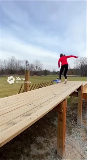 Accidental Kick Destroys Deck! Statue Chain Reaction #structuralfail #fail