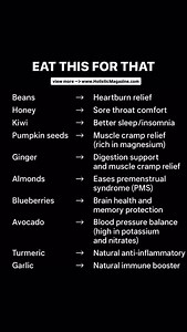 Eat This For That #holistichealth #holistic #wellnessjourney #wellness #healthylifestyle #health #holisticmagazine | Holistic Magazine