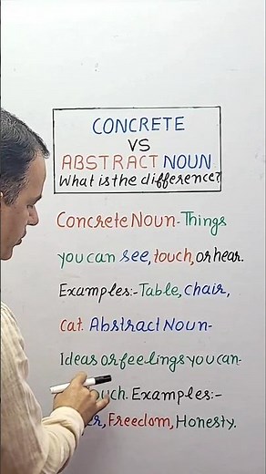 Concrete vs Abstract Noun – What’s the Difference? 🤔