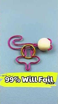 99% People Fail This Ring Puzzle 😱 | Can You Remove the Golden Ring? Brain Teaser Challenge #iqtest