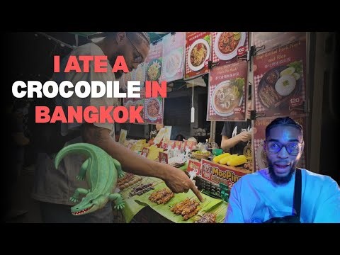 I ate a Crocodile at the Bangkok Night Market 🔥