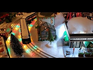 Our Family Christmas Village & O Gauge Train with Lighted Lionel Fastrack (2022)