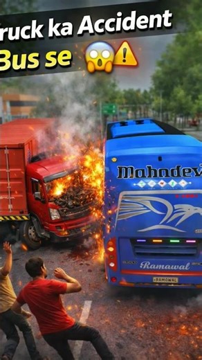 Mahadev 😥bus accident 😱#simulatorgame #mahadev #shorts