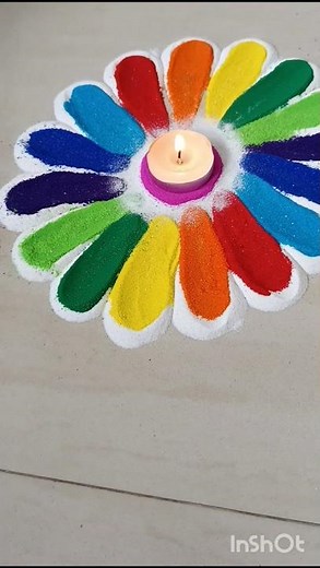 #1 Easy Diwali Rangoli Design for Beginners | Step-by-Step Tutorial #Diwali2025 #YTShorts #Art #YT