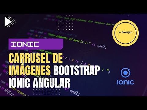 Carrusel Imágenes Bootstrap 5 básico | Ionic Angular, Tutorial IONIC desde CERO Español mdb-carousel