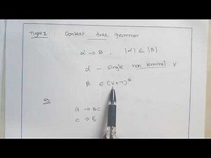TOC Lec 22 - Types of Grammar(Chomskian hierarchy of languages) by Deeba Kannan